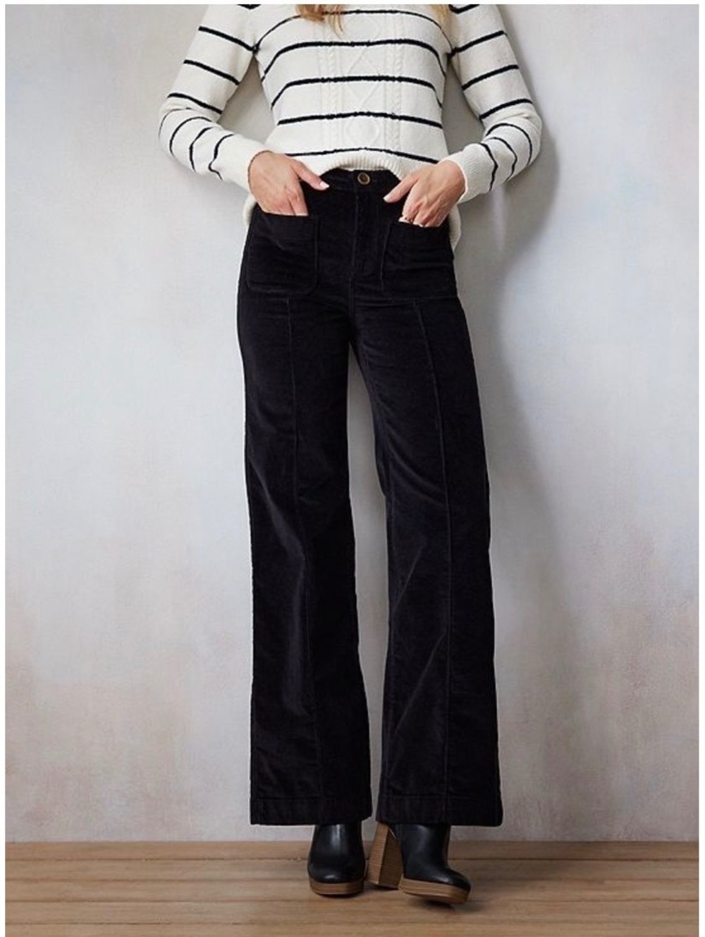 Lauren Conrad Super High Rise Black Wide-leg Trouser Pants Women’s Size 6